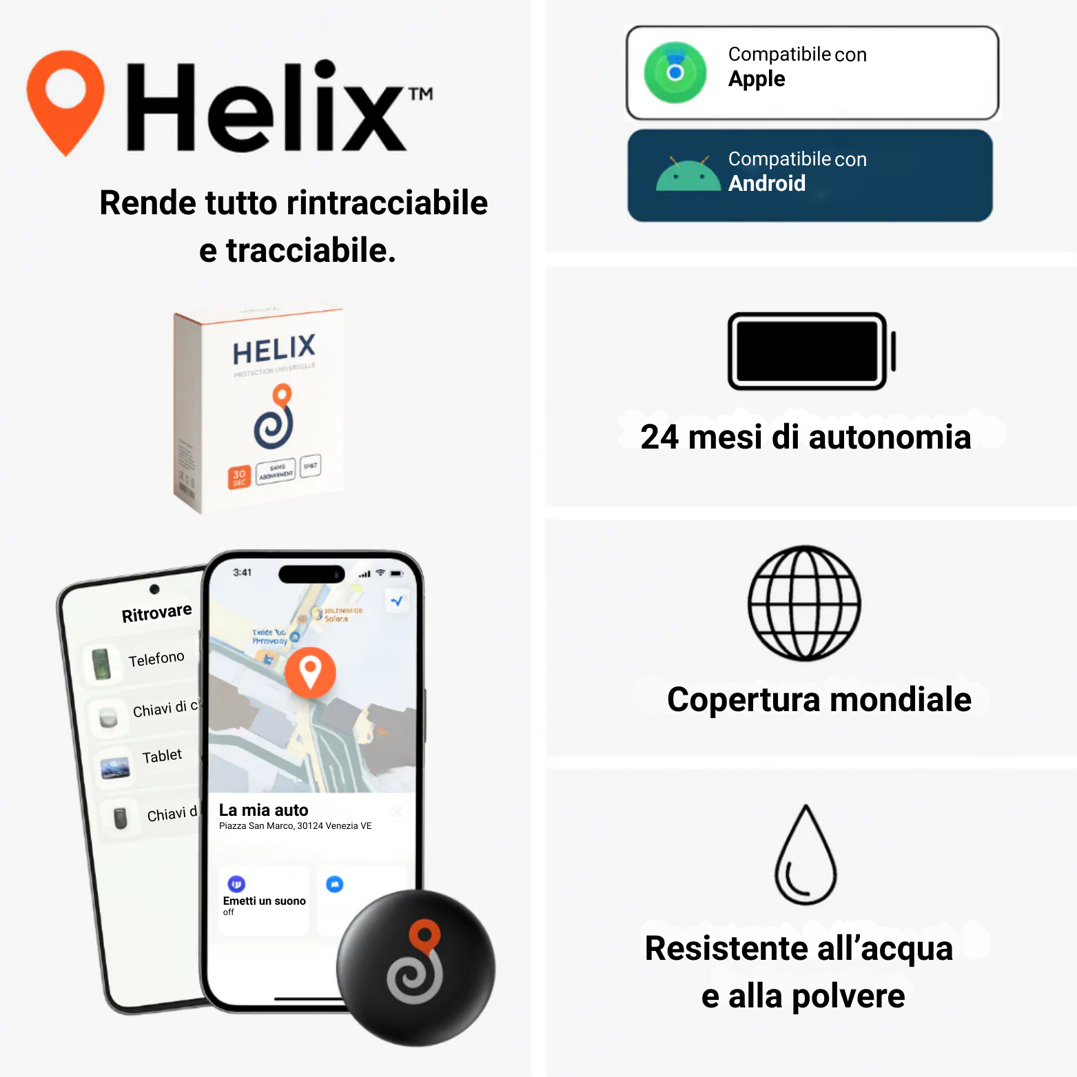 GP90 – Localizzatore GPS senza abbonamento (Android/Apple)